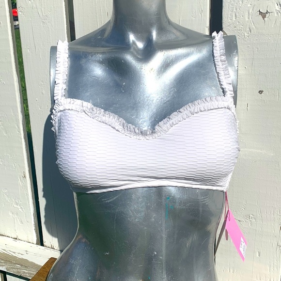 Stoney Clover Lane Sweetheart Bikini Top XS white - Picture 1 of 15